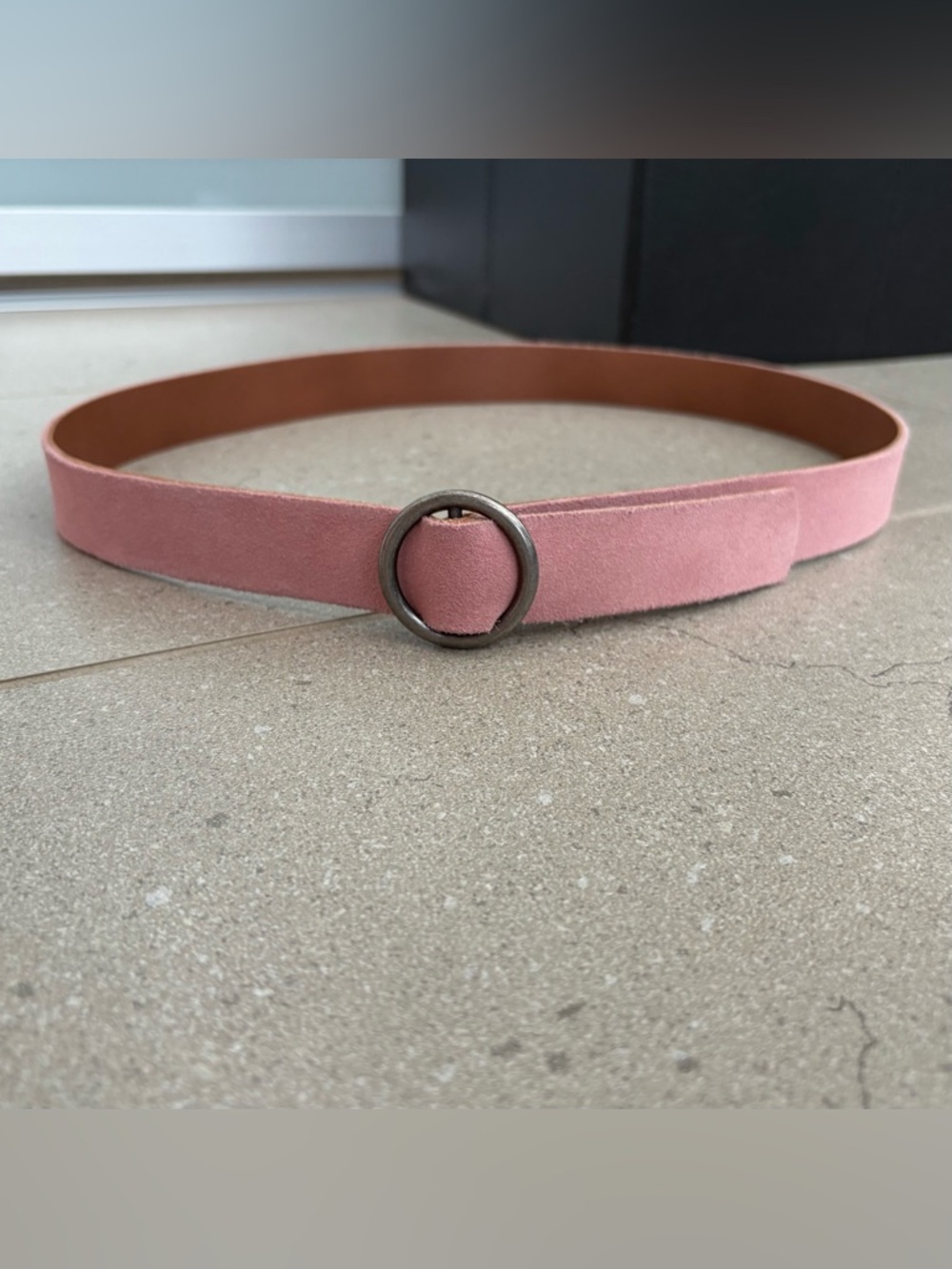 Pink Suede Belt